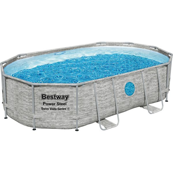 Bestway Stahrahmenpool Power Steel 107 cm x 488 cm x 305 cm Oval