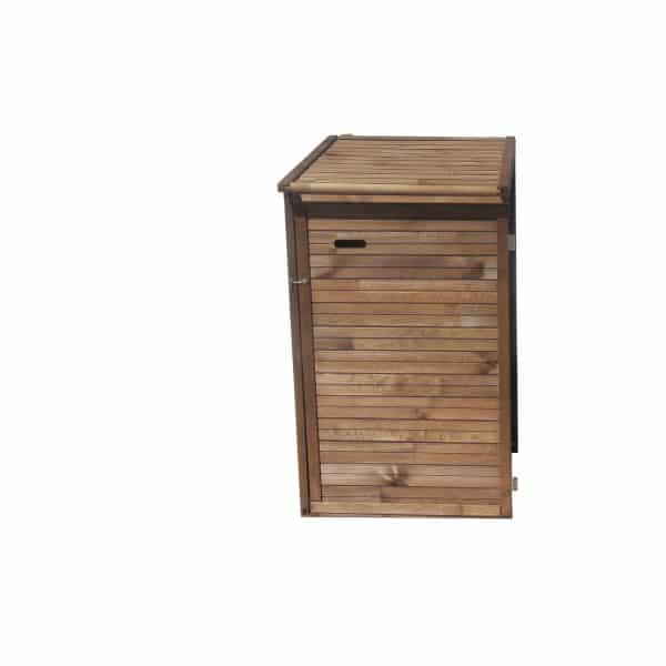 Andrewex Mülltonnenbox Zusatz 1 Tonne 132 cm x 75 cm x 97 cm Braun