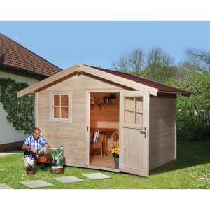 OBI Outdoor Living Holz-Gartenhaus/Gerätehaus Bozen A Natur 240 cm x 205 cm