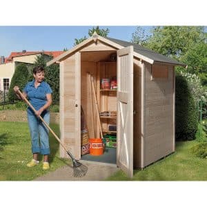 OBI Outdoor Living Holz-Gartenhaus/Gerätehaus Kompakt A Natur 152 cm x 148 cm