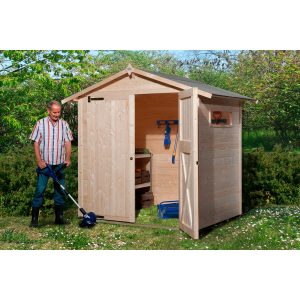 OBI Outdoor Living Holz-Gartenhaus/Gerätehaus Kompakt B Natur 198 cm x 150 cm
