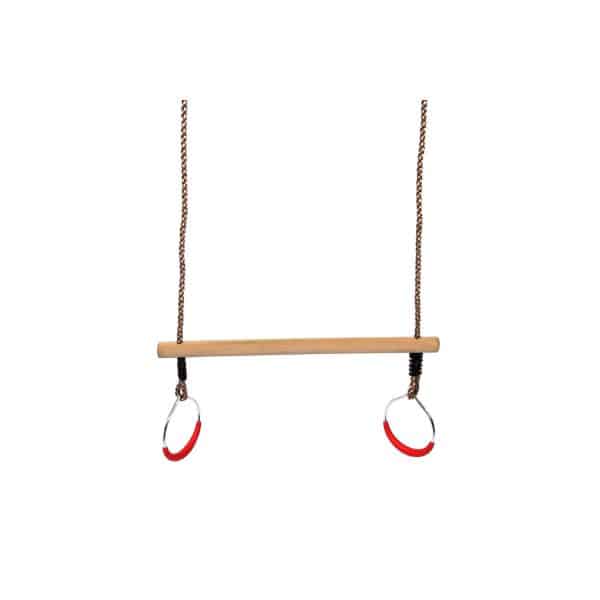 SwingKing Trapez Holz mit Metallringen 48 cm