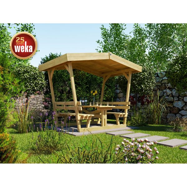 Weka Gartenlaube Tessin Natur 303 cm x 205 cm