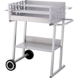 tepro Grillwagen Pasadena Holzkohlengrill 84 x 90 x 52 cm (B x H x T) Silber