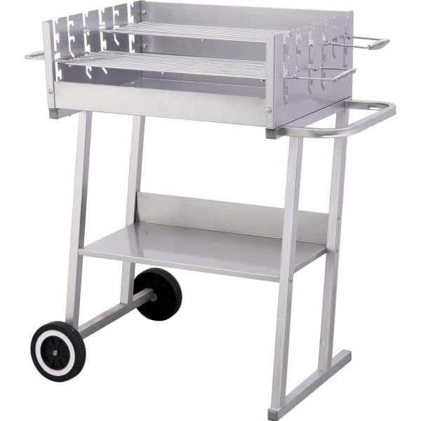 tepro Grillwagen Pasadena Holzkohlengrill 84 x 90 x 52 cm (B x H x T) Silber