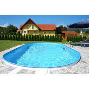 Summer Fun Stahlwand Pool-Set FLAMINGO Einbaubecken Ovalf. 800x420x150cm