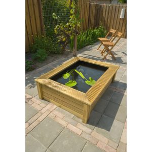 Ubbink Teich-Holzumrandung Quadro Wood II Natur für Victoria Quadro 6