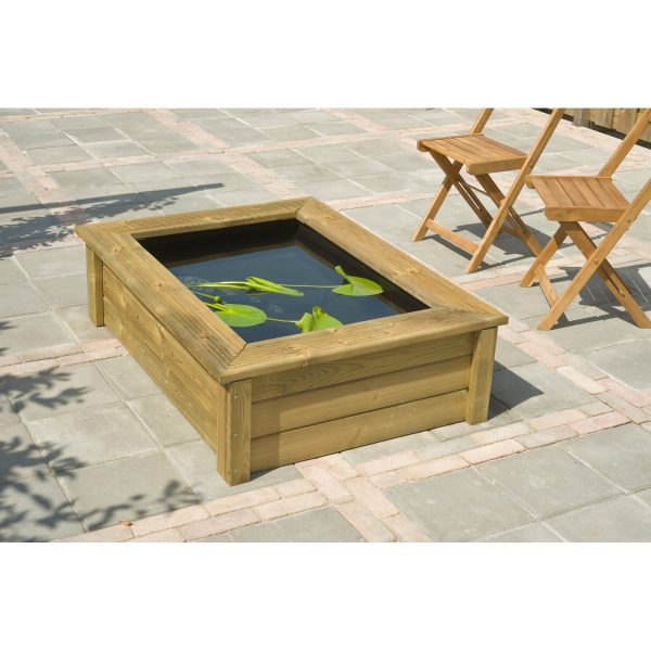 Ubbink Teich-Holzumrandung Quadro Wood I Natur für Victoria Quadro 5