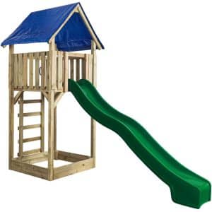 SwingKing Spielturm Lisa mit Rutsche Grün 121 cm x 350 cm x 297 cm
