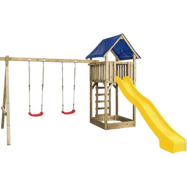 SwingKing Spielgerät Jonas mit Rutsche Gelb 421 cm x 350 cm x 297 cm