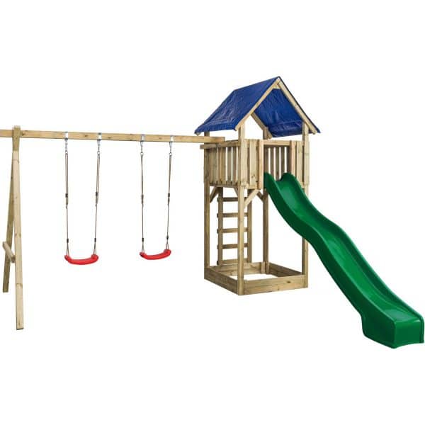 SwingKing Spielgerät Jonas mit Rutsche Grün 421 cm x 350 cm x 297 cm