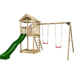 SwingKing Spielturm Daan Grün 400 cm x 320 cm x 420 cm