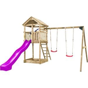 SwingKing Spielturm Daan Violet 400 cm x 320 cm x 420 cm