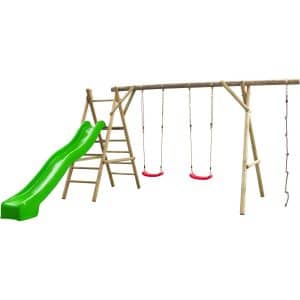 SwingKing Spielgerät Noortje Apfelgrün 450 cm x 375 cm x 220 cm