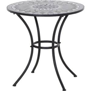 Siena Garden Bistrotisch Como Stahl Ø 60 cm x 71 cm Grau Mosaik