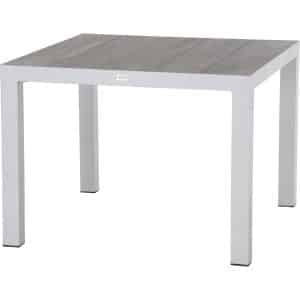 Siena Garden Dining-Tisch Silva Alu 100 cm x 100 cm Weiß-Grau Matt/Washed Grey