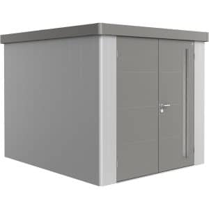 Biohort Gerätehaus Neo 3B Variante 1.2 Doppeltüre Silber-Metallic