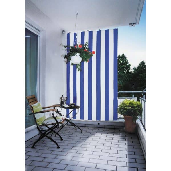 Floracord Senkrechtsonnensegel Blau-Weiß 230 cm x 140 cm