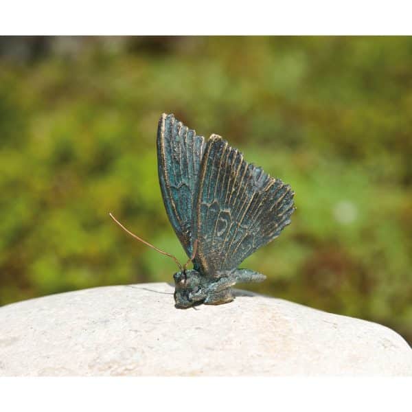 Deko-Figur Schmetterling auf Rosariofindling 12 cm