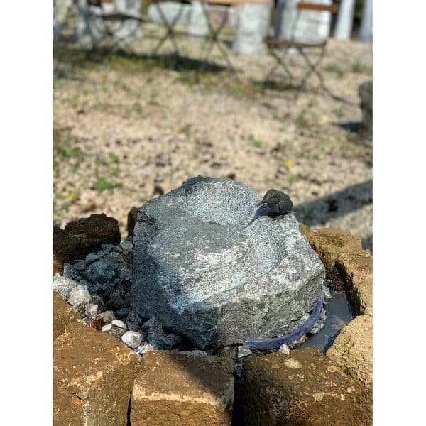 Gartenbrunnen Komplett-Set Wasserfall mit Vogel