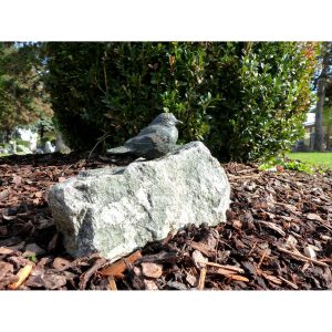 Deko-Figur Vogel Bronze auf Granitstein 10 cm