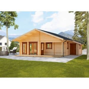 Wolff Finnhaus Holz-Gartenhaus/Gerätehaus Odenwald 92-B Natur BxT: 912 cm x 712 cm