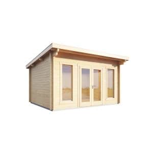 Wolff Finnhaus Holz-Gartenhaus/Gerätehaus Trondheim 44-A XL Natur BxT:  360 cm x 300 cm