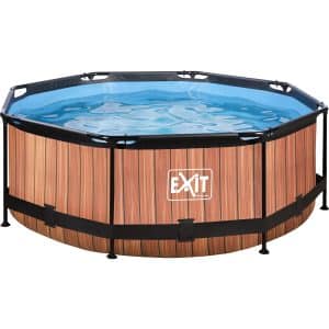 EXIT Wood Pool Braun ø 244 x 76 cm m. Filterpumpe