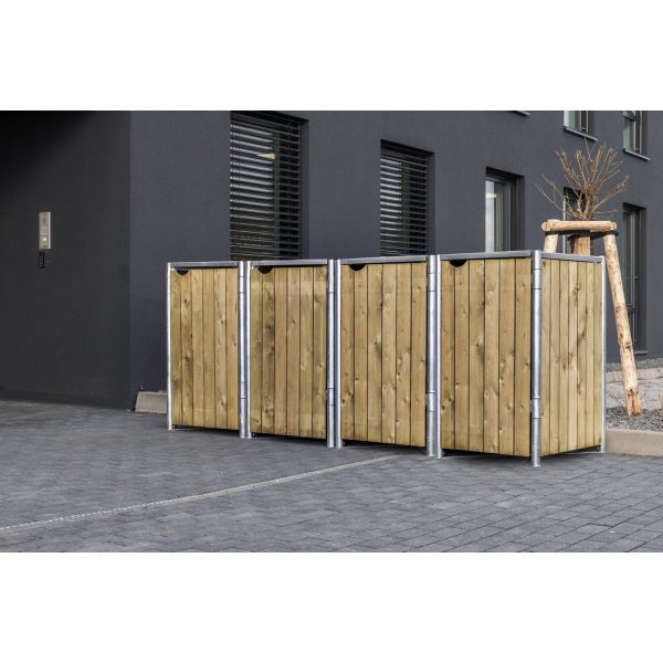 Hide Mülltonnenbox 4-fach 240 l Natur