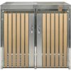 Westmann Mülltonnenbox und Gerätebox Design 1 Silber 134 cm x 84 cm x 125 cm
