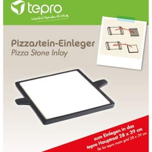 Tepro Pizzastein Einleger Schwarz-Beige