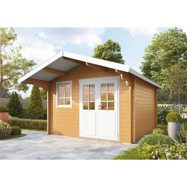 Wolff Finnhaus Holz-Gartenhaus/Gerätehaus Lisa 44-C XL Natur geölt BxT: 450 cm x 530 cm