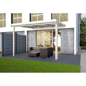 Terrassenüberdachung Premium (BxT) 309 cm x 306 cm Weiß Acryl Klima Blue