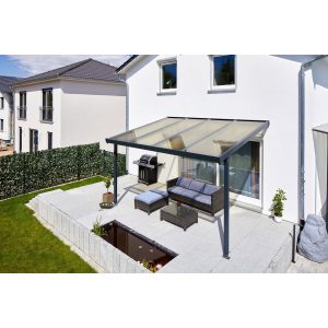 Terrassenüberdachung Premium (BxT) 410 cm x 306 cm Anthrazit Acryl Bronce