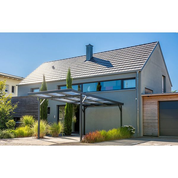 Carport Premium Anthrazit Acryl Stegplatte klar 309