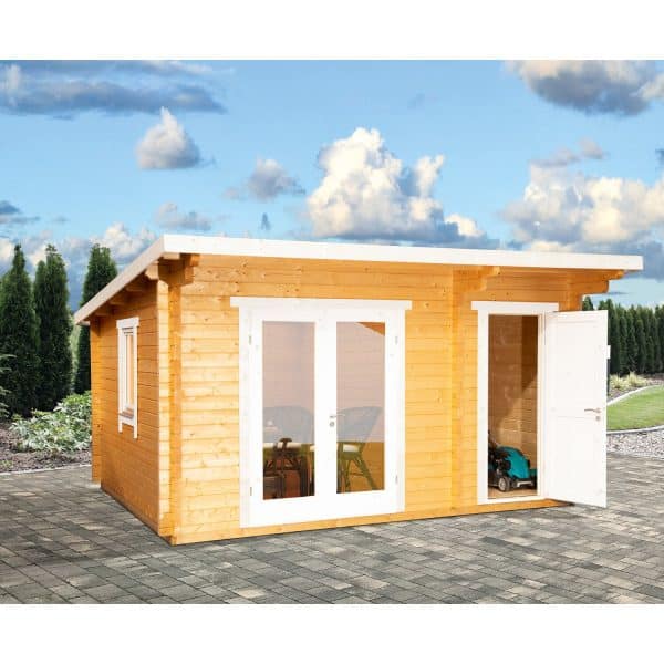 Wolff Finnhaus Holz-Gartenhaus/Gerätehaus Trondheim 70-D/2-Raum XL BxT: 490 cm x 450 cm