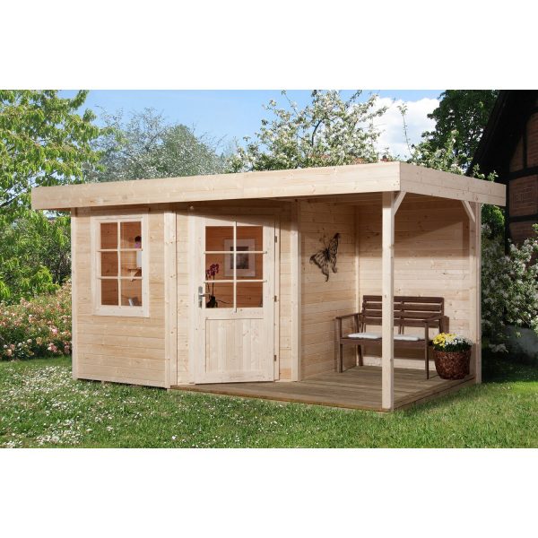 Weka Holz-Gartenhaus/Gerätehaus Komfort 213 Plus A Gr. 1 Natur 397 cm x 238 cm