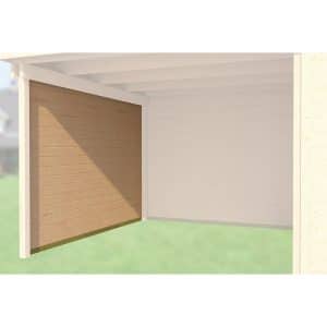 Weka Seitenwand 21 mm für Haustyp 126 und 172 Natur Tiefe 235 cm