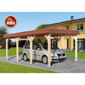 Weka Einzelcarport 615 mit Flachdach  Gr.1  294 cm x 591 cm