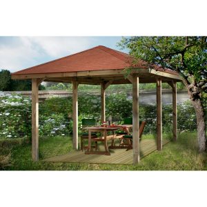 Weka Pavillon Gartenoase 651 B Gr.1 Sparset 333 cm x 584 cm