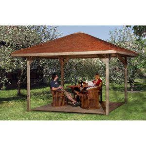 Weka Pavillon Gartenoase 651 A Gr. 1 Sparset 433 cm x 433 cm