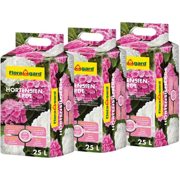 Floragard Hortensienerde Rot-Weiß 3 x 25 l