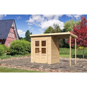 Karibu Gartenhaus/Gerätehaus Vellinge 2 Set Natur 329 cm x 142 cm