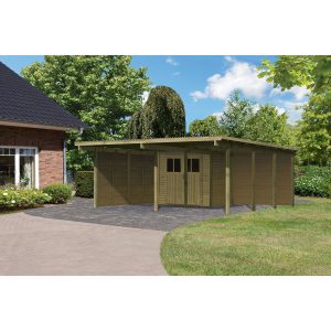 Karibu Doppelcarport Eco 2 integr. Abstellraum klein