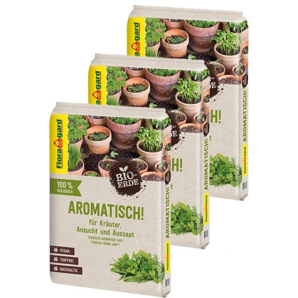 Floragard Bio-Kräutererde Aromatisch 30 l (3 x 10 l)