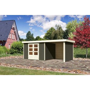 Karibu Gartenhaus/Gerätehaus Boras 5 Set Terragrau