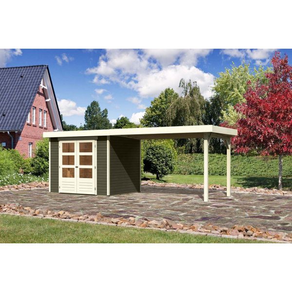 Karibu Gartenhaus/Gerätehaus Boras 3 Set Terragrau 528