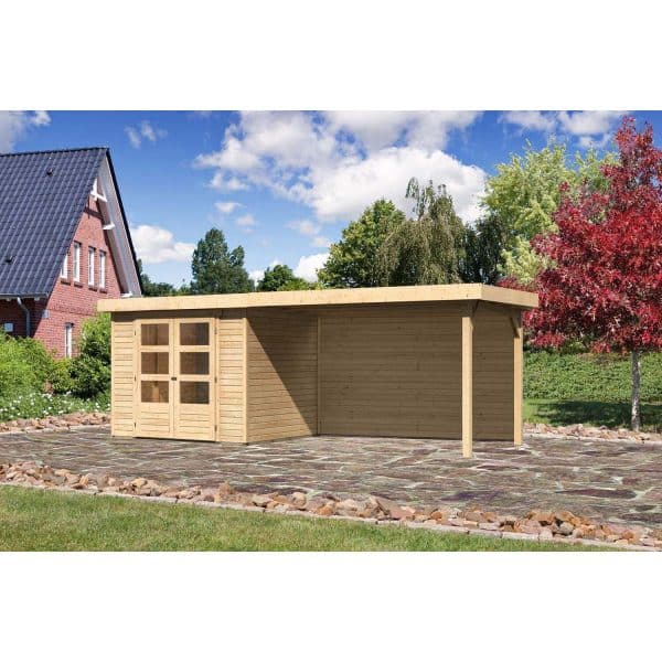 Karibu Gartenhaus/Gerätehaus Boras 3 Set Natur 528