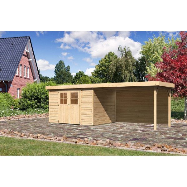 Karibu Gartenhaus/Gerätehaus Boras 5 Set Natur