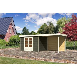 Karibu Gartenhaus/Gerätehaus Boras 5 Set Terragrau